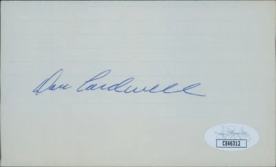 Don Cardwell Mets Phillies Cubs Pirates Signed 3x5 Index Card JSA Authenticated - Image 1 of 2