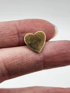 Vintage Anson 12k Yellow Gold Filled Heart Single Stud Earring 14k YG Post - Picture 1 of 13