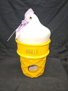 NEU Rae Dunn Artisan Kollektion von Magenta VANILLE Eistüte Vogelhaus - Bild 1 von 6