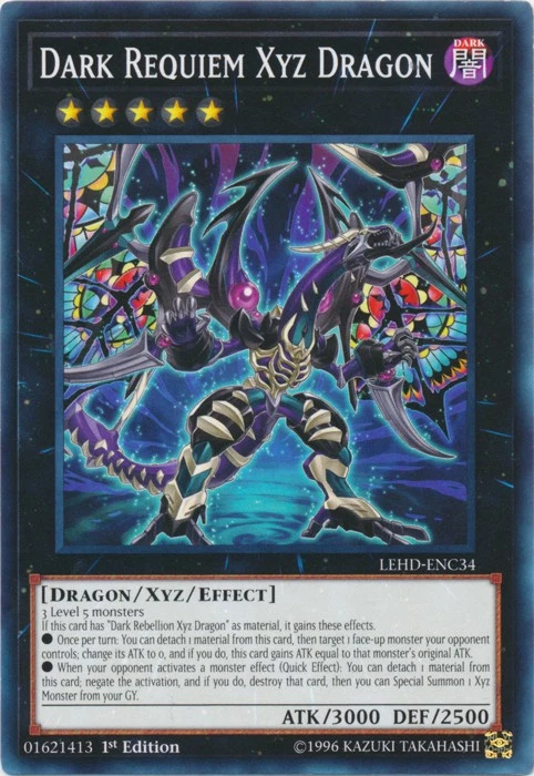 Dark Requiem Xyz Dragon - LEHD-ENC34 - Common - 1st Edition - Lightly Played - Image 1 of 1