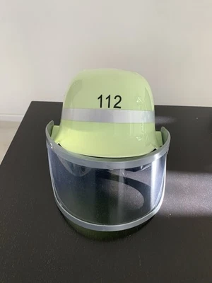 Feuerwehrhelm Kinder Helm Feuerwehr Zubehör gelb Visier verstellbar Nackentuch - Bild 1 von 4