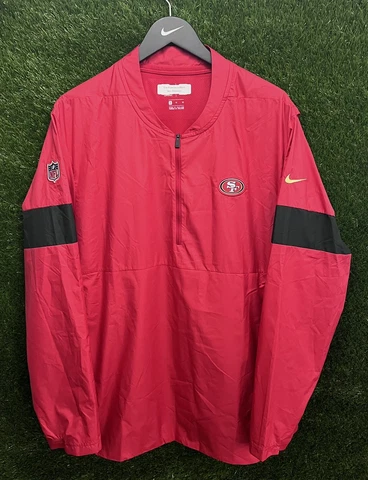 Nike 49ers Team Issued Player Sideline Windbreaker Pullover Jacket Men XL Cover
