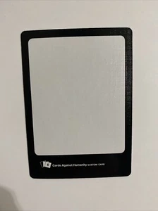 Black Blank Custom Card - Expansion #6 - Cards Against Humanity Card Game - Picture 1 of 2