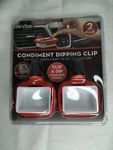 Fast Food Condiment Dip Clip in Vent Clip & Dip Your Sauce  2 Pack 