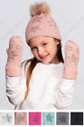 C.C Children Kids Girl Star Faux Fur Pom Rhinestone Knit Hat Beanie