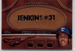 2011 Topps Update Manufactured Glove Leather Nameplates #MGL-FJ Fergie Jenkins N