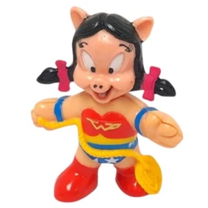 NEW 1991 McDonald's Happy Meal Toy Looney Tunes Petunia Pig as Wonder Pig - Picture 1 of 4