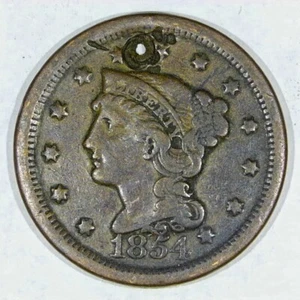 ***VINTAGE PRIMI AMERICANI RAME***1854 GRANDE CENTESIMO Y424 - Foto 1 di 2
