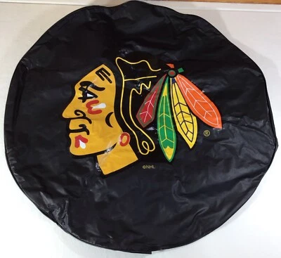 "Cubierta de neumático Chicago con logotipo de Blackhawks 31"" X 9""" Foto 1 de 4