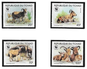 CHAD Sc 574-77 NH ISSUE OF 1984 - WWF - ANIMALS - Picture 1 of 1