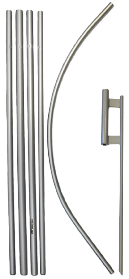 (3 pack) 16ft Aluminum Advertising Windless Banner Pole 30" Ground Spike Set  - Image 1 of 1