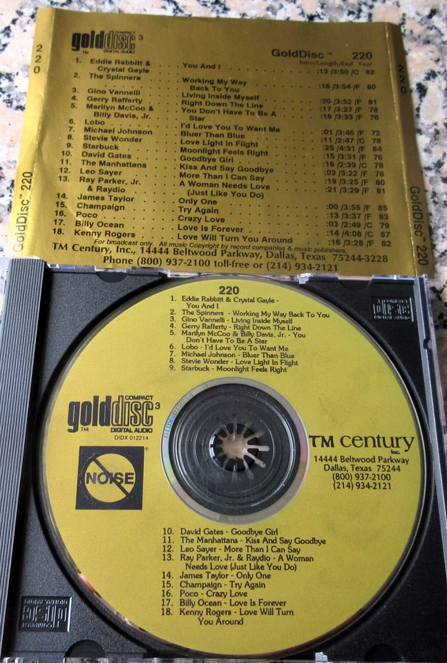 GOLDDISC 220 Rare CD Stevie Wonder Gerry Rafferty Starbuck Poco Lobo David Gates Foto 1 de 1