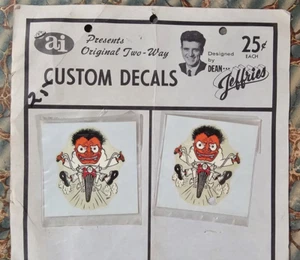 Vintage Decal Counter Display Dean Jeffries 1960s Chopper Hot Rod Custom Car old - Picture 1 of 11