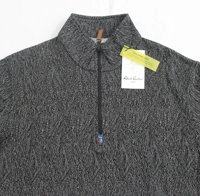 $205 Nuevo Pullover ROBERT GRAHAM Cuarto Cremallera CÓSMICO Hombres PEQUEÑO S Carbón Clásico Foto 1 de 4