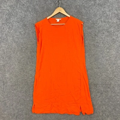 Vestido para mujer H&M talla US 4 AU 8 naranja sin mangas cuello redondo cambio viscosa 8629 Foto 1 de 4