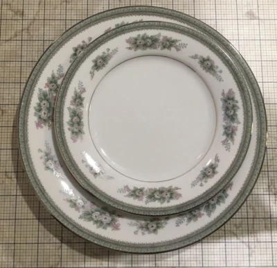 Noritake China Japón Bristol 5504 Juego de platos de cena de 10,5" y ensalada de 8,25" Foto 1 de 4