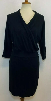 Three Dots Women's QQ5862 Brushed Sweater 3/4 Sleeve Dress Black Size Medium - - Image 1 of 4