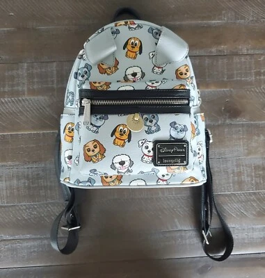 Disney Parks Loungefly Disney Dogs Puppy Mini Backpack Grey - Rare - Image 1 of 4