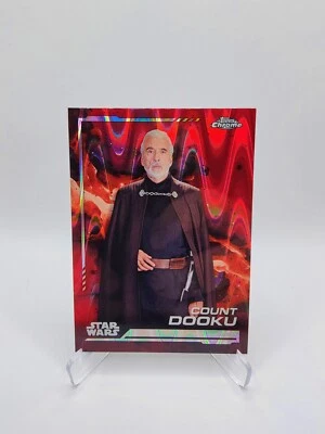 2024 Topps Star Wars Chrome RED RAYWAVE SP #129 COUNT DOOKU SHIPS ASAP! - Image 1 of 2