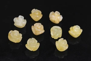 5 Stck. Orange Gelb Aventurin Rose Geschnitzt Perlen AAA Edelstein Perlen 8/10/12 mm - Bild 1 von 7