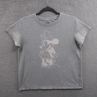 Camisa Disney Para Mujer Grande Gris Minnie Mouse Gráfico Camiseta Gorra Manga Corta Foto 1 de 4