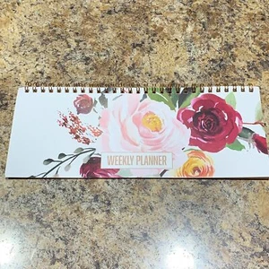Weekly Planner Spiral Book Undated 10 x 4 inches Flowers - Picture 1 of 4