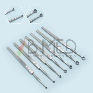 Curette dermiche volpe grado 7 pezzi 1 mm-7 mm dermalologia strumenti OENT - Foto 1 di 6