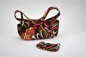 VERA BRADLEY Puccini 2 Pc Lot Shoulder Bag + Coin Purse Clip Zip ID Card - Picture 1 of 12