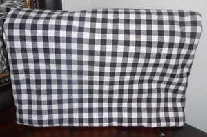 Stunning RALPH LAUREN Isadora Cossette Black White Plaid QUEEN Cotton Blanket - Picture 1 of 4