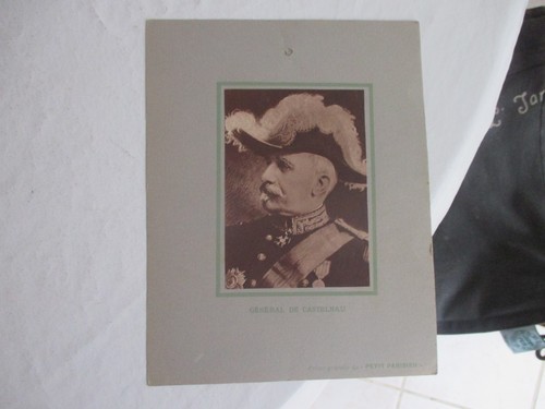 Prime journal Le petit Parisien image sur carton General de Castelnau ...