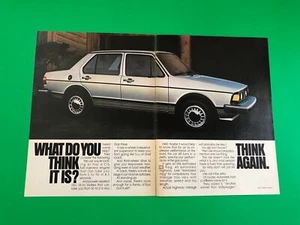 1980 1981 VOLKSWAGEN JETTA VW ORIGINAL PRINT AD ADVERTISEMENT 2 PAGE - Picture 1 of 1