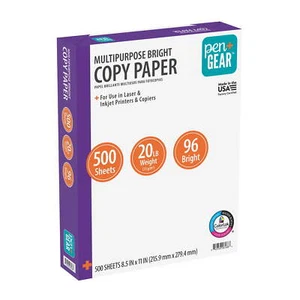 8.5" x 11", 96 Bright, White, 20 lb., 1 Ream,Multipurpose Bright Paper - Picture 1 of 2