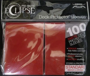 100 Ultra Pro Standard Size RED ECLIPSE PRO-MATTE Deck Protector Sleeves pack - Picture 1 of 1