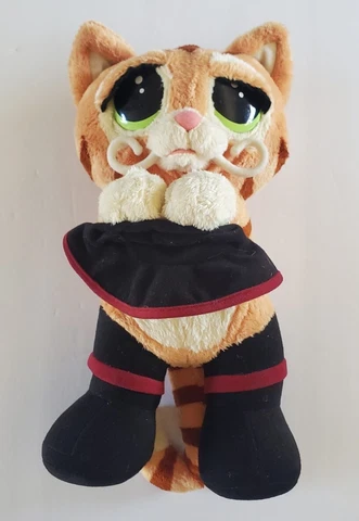 Dreamworks Shrek Puss N Boots Plush Cat Talking Interactive Stuffed Animal 14" Cover