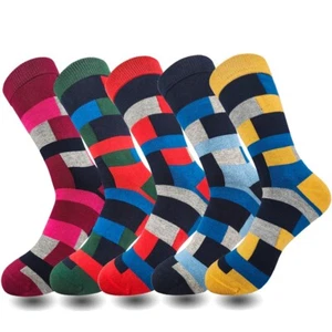 Calcetines de vestir y patrón de bambú lavencious para hombre 5 pares para hombre, calcetín talla 10-13 - Imagen 1 de 7