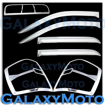 Lanterna traseira cromada 14-15 Silverado 1500 Crew Cab + 3ª tampa de freio + viseira de janela colorida - Imagem 1 de 4