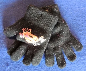 Child's Small Mittens/Gloves Kids' Black Super Girl ~5-1/2" x 3-3/4" DC Comics - Picture 1 of 1