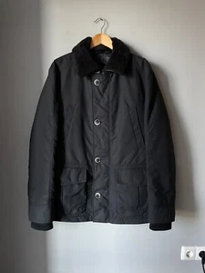Hugo Boss Men’s Lamb Fur Parka Jacket with Leather Detail – Size US/UK44 / IT54 - Picture 1 of 18