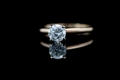 14k Yellow Gold Classic .90 Carat Round Diamond Solitaire Engagement Ring 8.75 - Image 1 of 4