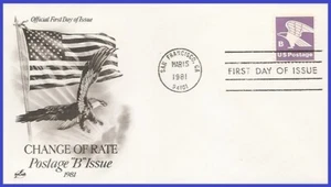 USA4 #1818 U/A ARTCRAFT FDC   B-rate Eagle - Bild 1 von 1