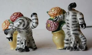 Horse Zebra Figurines Fitz Floyd Tumbling Set 2 Ceramic Porcelain Hand Painted - - Picture 1 of 1
