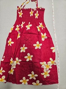 Favant Pink Hawaiian Lightweight Summer Dress Yellow Flowers Sleeveless size 10 - Picture 1 of 6