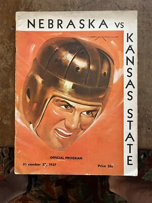 1937 Nebraska Cornhuskers vs Kansas State ￼ Wildcats football program/CHAS.BROCK - Image 1 of 4