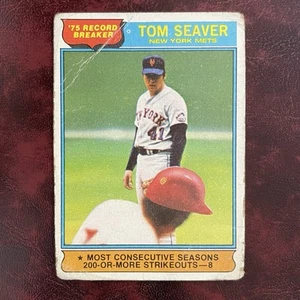 1976 Topps Set TOM SEAVER RECORD BREAKER #5 NEW YORK METS - G/VG - Picture 1 of 2
