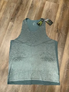 Nike Dri-Fit Run Division Canotta Running Singola Verde DA1296-387 Uomo Taglia XL - Foto 1 di 11