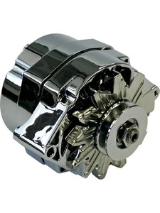 Proform Alternator 100 amp 12V 1-Wire Single V-Belt Pulley Chrome GM (66445.1N) - Picture 1 of 12