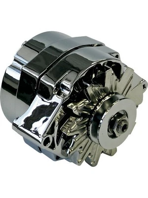 Proform Alternator 100 amp 12V 1-Wire Single V-Belt Pulley Chrome GM (66445.1N) - Image 1 of 4