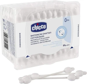 Chicco Cotton Buds with Ear Drum Protection | Paper Stem - 90 count (Pack of 1) - Picture 1 of 3