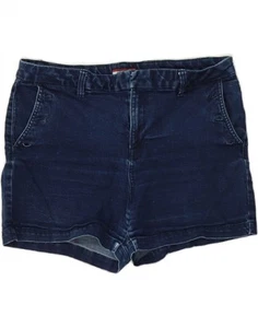 TOMMY HILFIGER Womens Denim Shorts US 14 XL W32 Navy Blue BJ05 - Picture 1 of 4