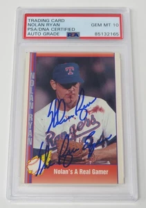 Nolan Ryan HOF Signed Autograph 1991 Pacific Bloody Lip Card # 92 PSA 10 Auto - Picture 1 of 4